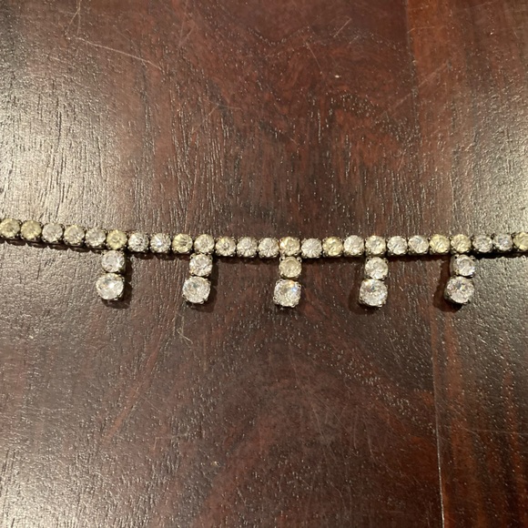 Rhinestone Silver Necklace - Picture 2 of 3